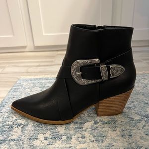 Western Cowboy Bootie with Buckle